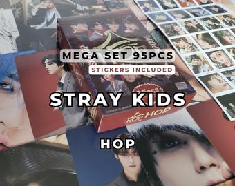 Stray Kids HOP Hiptape 95pcs Lomo Photocard & Sticker Set | SKZ Kpop Photo Cards | STAY Gift