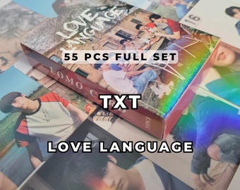 TXT Love Language Holographic Lomo Photocard Set 55pcs | Tomorrow  X Together Photo Cards | MOA Gift