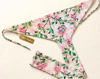 Langot de algodón floral hecho a mano - Ropa interior tradicional india para yoga y lucha libre - Suave y transpirable