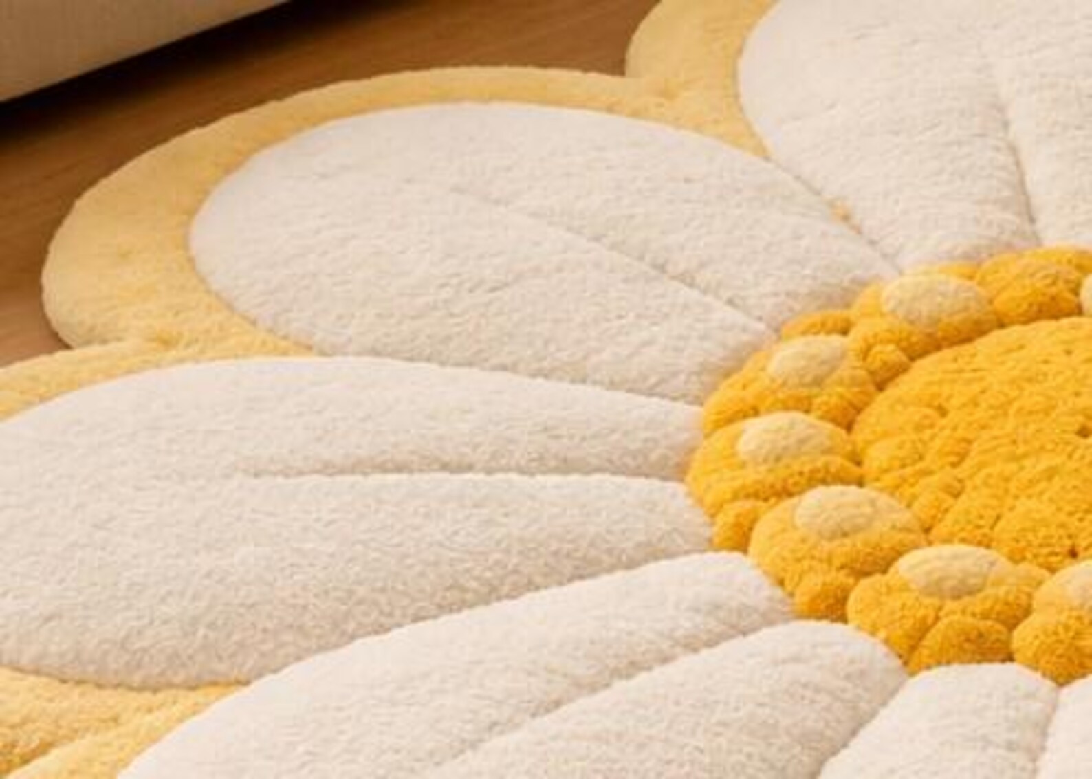 Hand-tufted Large Daisy Flower Rug, Cute Floral Area Rug, Plush Flower ...