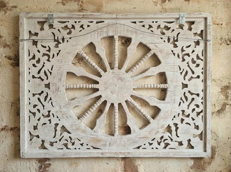 Wooden Carved Wall Panel | Rajasthani Hand Carved Wall Art | Solid Wood ...