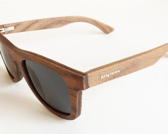 Walnoot gepolariseerde zonnebrillen