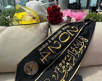 Customized Embroidered Linen Graduation Stole