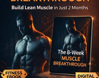 Programa de 8 semanas para ganar masa muscular / Sistema de entrenamiento de hipertrofia y nutrición / Desarrolla masa muscular magra rápidamente / Libro electrónico de fitness en PDF