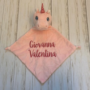 Unicorn lovey, Personalized baby gift, Baby blanket, Personalized blanket,  Unicorn blanket, Baby girl gift, Baby Unicorn, Lovey, Cubbies