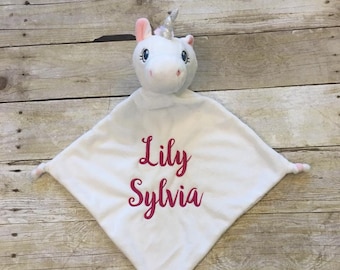 Unicorn lovey, Personalized baby gift, Baby blanket, Personalized blanket,  Unicorn blanket, Baby girl gift, Unicorn, Lovey, Cubbies