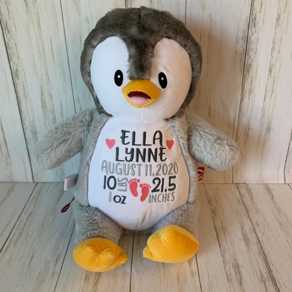 Personalized baby gift Personalized Penguin Birth Stat Etsy.de