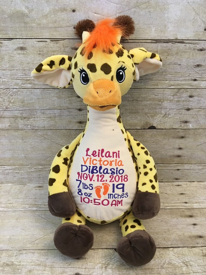 Birth Stat Stuffed Animal Personalized Baby Gift | Etsy