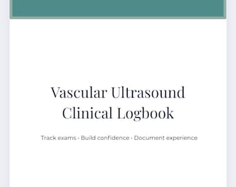 Registro clínico de ecografía vascular / Plantilla editable de Canva