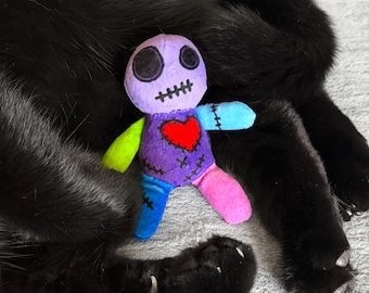 Color-block Voodoo Doll Catnip Crinkle Toy