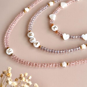 Initial Necklace with Mother of Pearl | Personalized Letter Necklace | Dainty Custom Jewelry