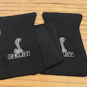 For mustang shelby gt350 gt500 floor mat mats carpet black 1964-73