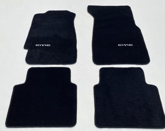 For 01-05 Honda Civic Red Floor Mats Carpets Nylon Front Rear 3PCS w