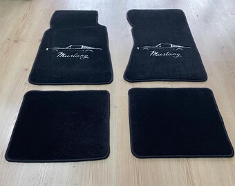 SSP MOTOR Black Nylon Carpet Floor Mats For 1994-1998 Ford Mustang – 4-Piece Set - View #5