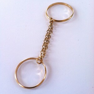 Handcuff Ring, Double Chain Ring, Double Band Ring, Connected Ring ...