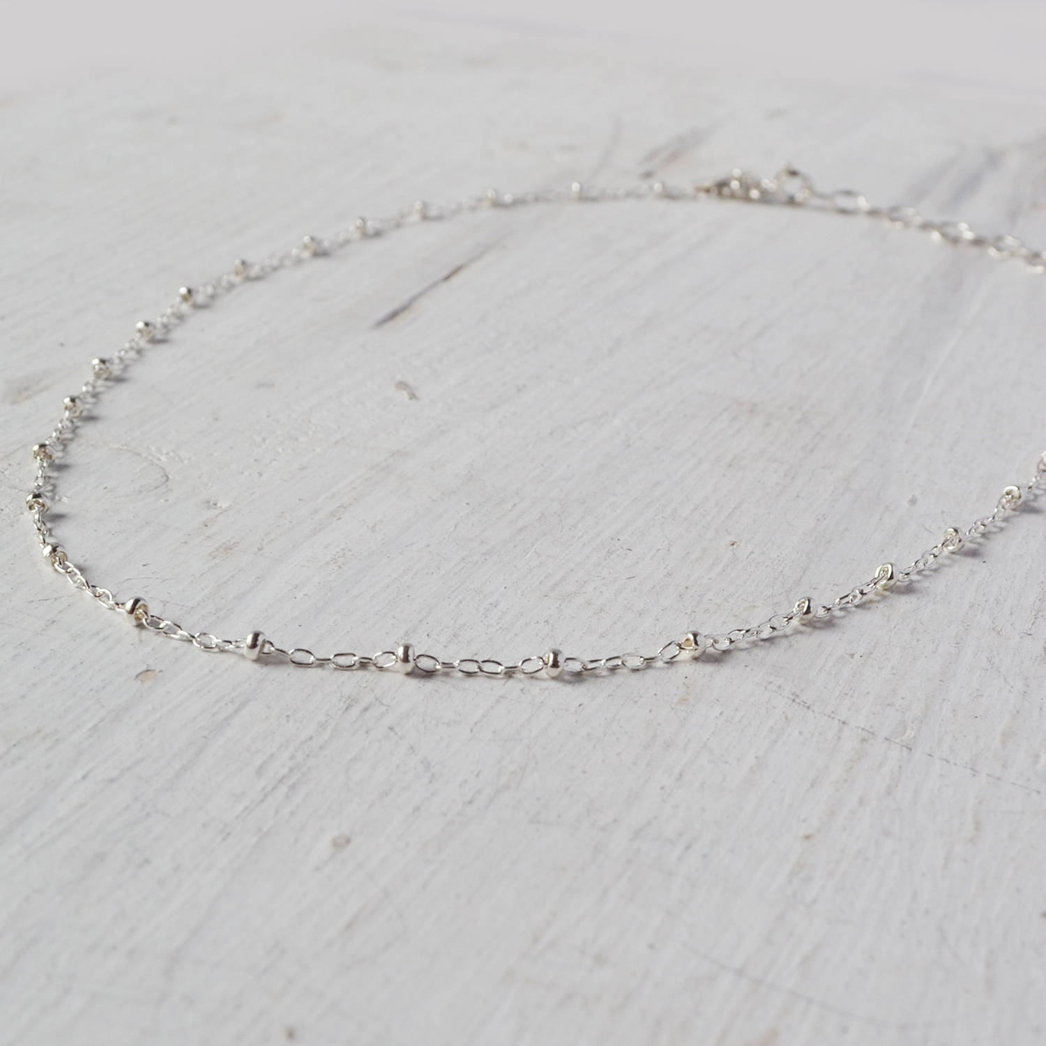 Silver ball chain choker Clearance