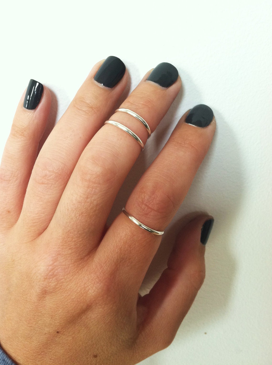 Holiday Gift Set of 3 Stacking Rings Gold Filled Midi Ring | Etsy