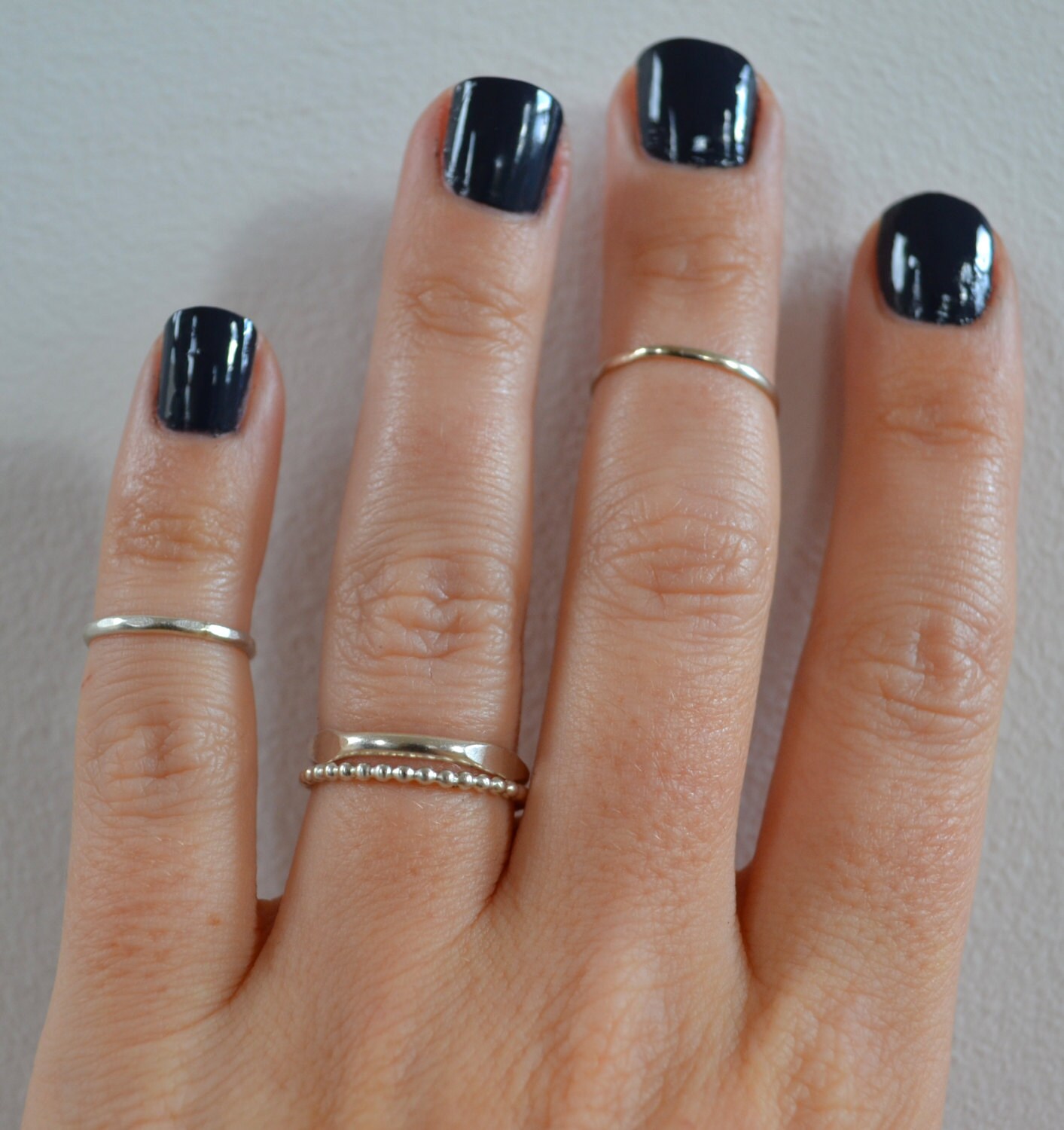 Silver Rings Kit Silver Ring Holiday Gift Set, Set of 4 Sterling Silver Rings, Stacking ...