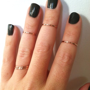 5 Above the Knuckle Rings Gold, Rose Gold, or Sterling Silver Midi ...