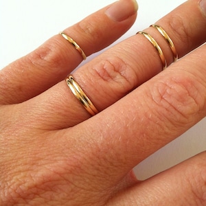 5 Above the Knuckle-ringen-gouden, roségouden of sterlingzilveren midi-ringen, stapelringset-Kies 5 maten