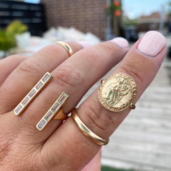 Buy St. Christopher Ring, 14K Gold Filled Religious Medallion Ring