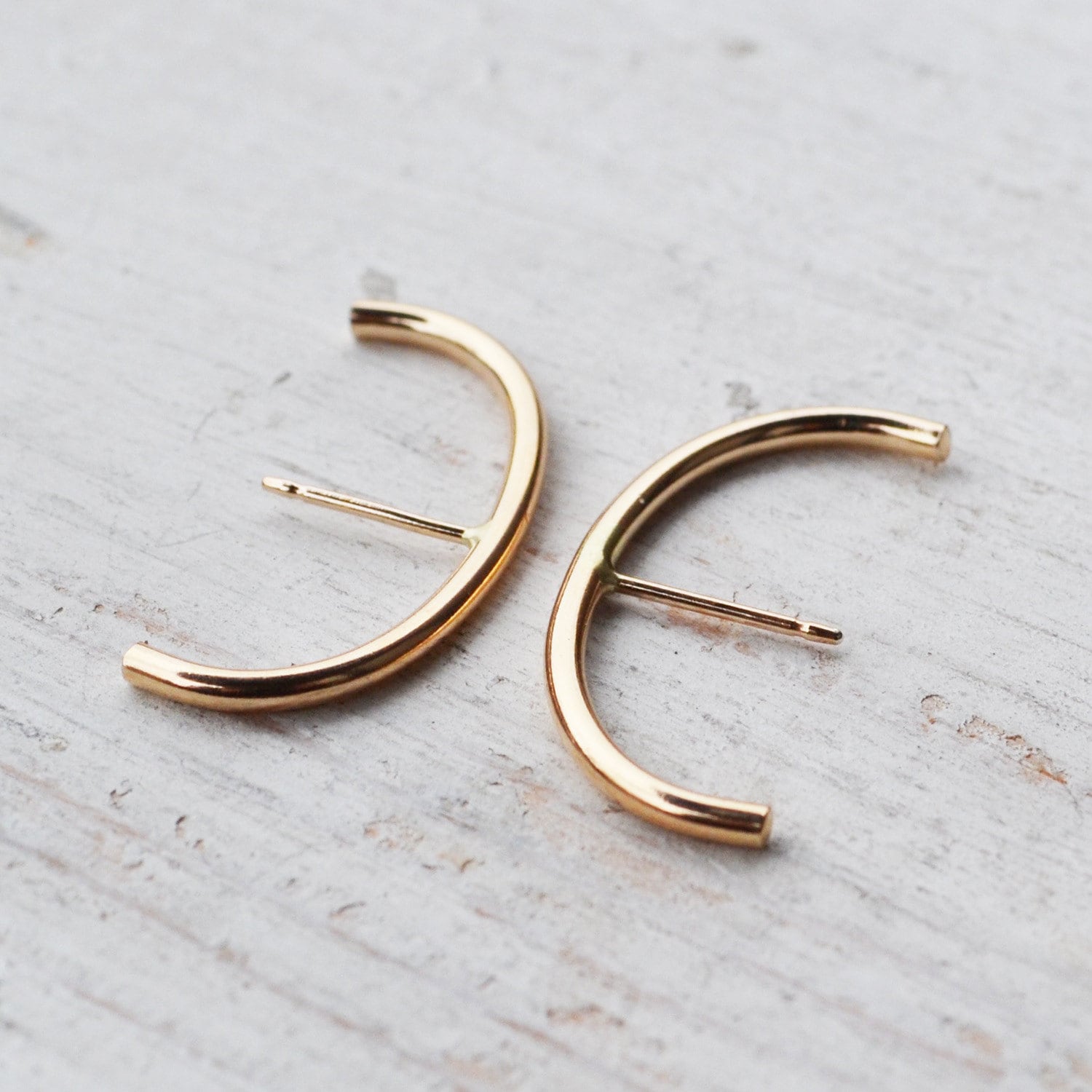 Gold Ear Suspender Earrings Gold Filled Huggie Earring Gold Etsy