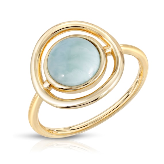 Larimar gold deals ring