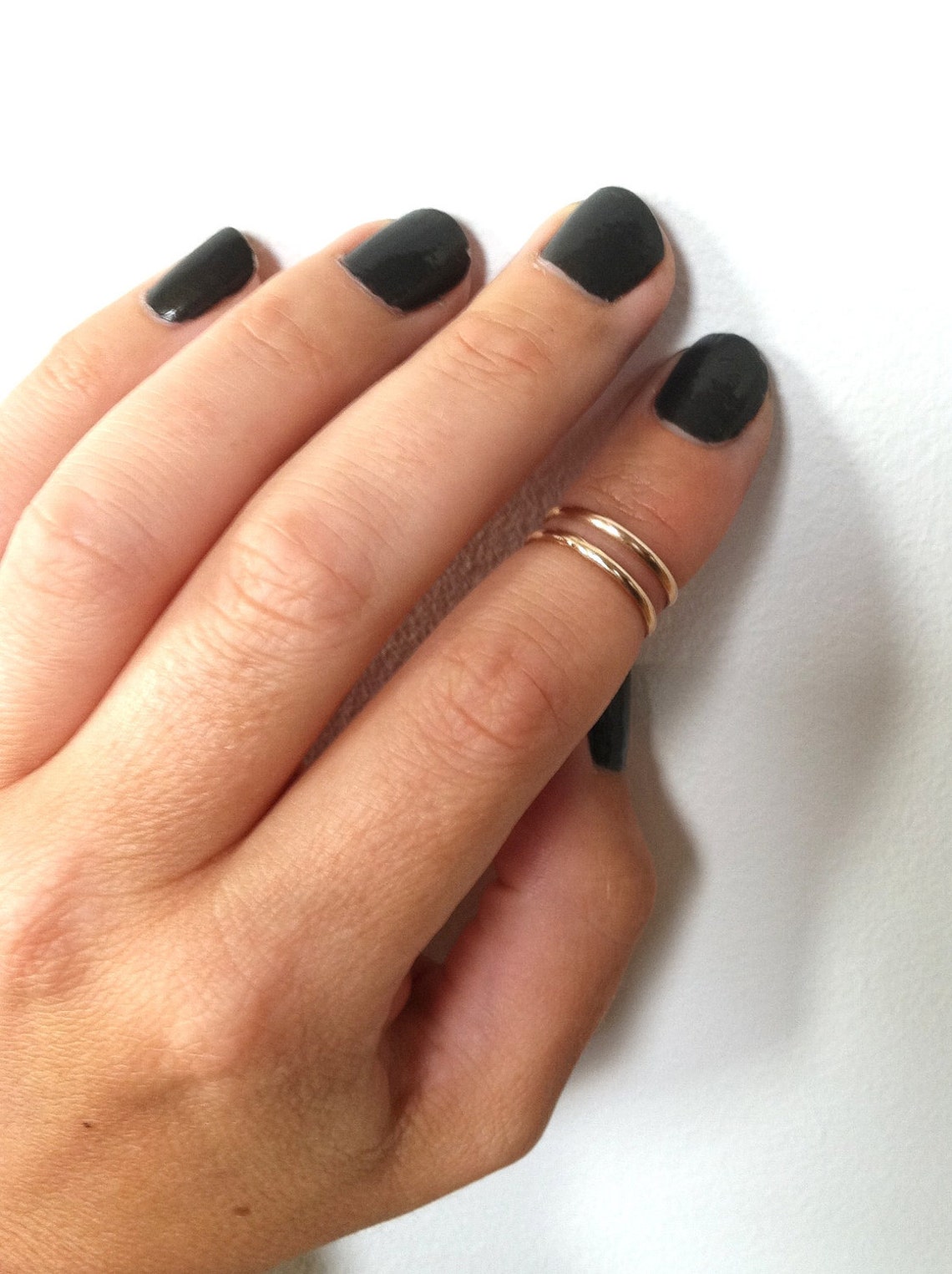 Thin Gold Knuckle Ring 14K Gold Filled Ring Gold Midi Rings Etsy