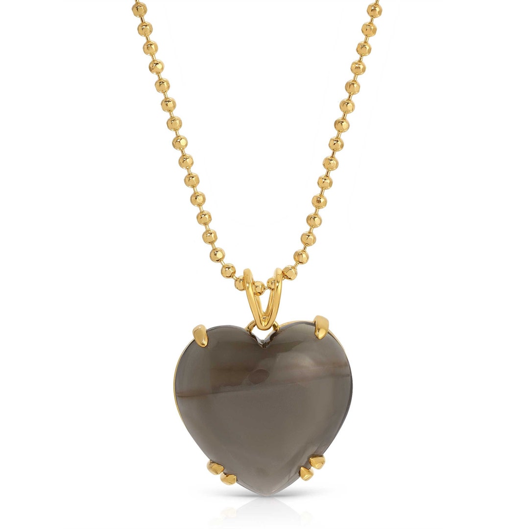 ネックレス・ペンダント [KINDABABY] black gemstone heart necklace Black Onyx Heart Pendant – Wendy Nichol