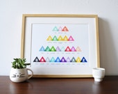 Kindergarten drucken - Farbe Alphabet - ein modernes Design Druck 8.5 x 11 oder 13 x 19 / / A-Z Farben Poster / / Kinderzimmer / / Kinderzimmer