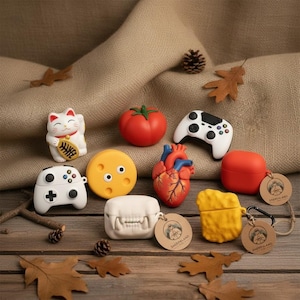 Funda de silicona con dibujos kawaii para AirPods | Funda bonita para AirPods Pro, 4, 3 y 2 | Regalo original | Idea de regalo