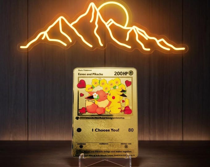 Handmade Gold Metallic Collectible Pokémon Card - High Quality Holographic Card for Collectors