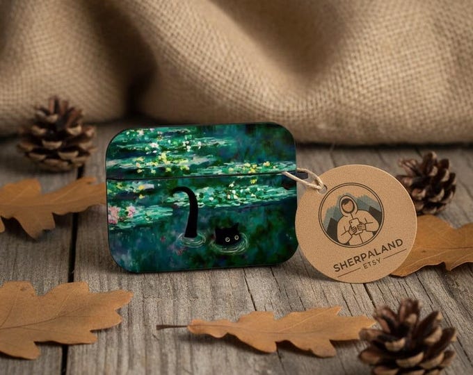 Van Gogh Cat Kawaii Japanese Chinese Painting AirPods Case | Cute Case for AirPods Pro, 4, 3, 2 | Original Gift | Gift Idea