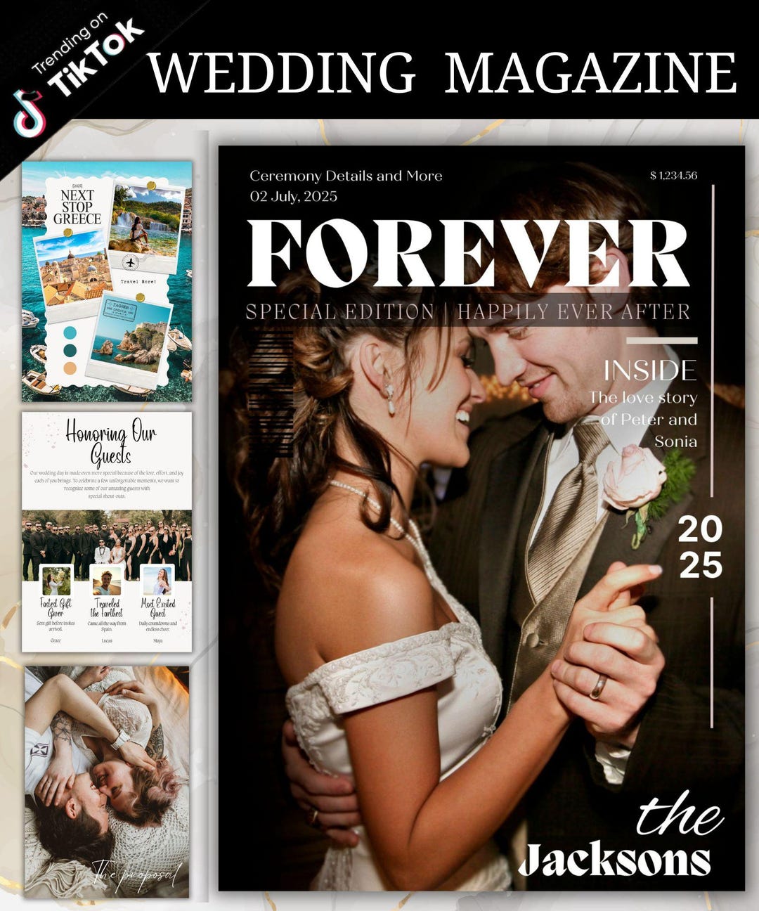 Magazine Program Wedding Magazine Editable Template, Wedding Program, Wedding Booklet ...