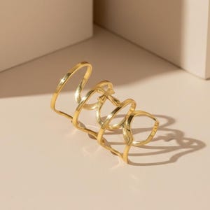 14K Gold Hypermobility Swan Cross Neck Ring, Minimal Finger Splint Support, Arthritis & Joint Pain Relief Ring