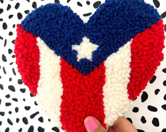 Puerto Rican Flag Heart