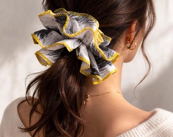 Handmade Upcycled Cotton Scrunchie – Sustainable Hair Accessory