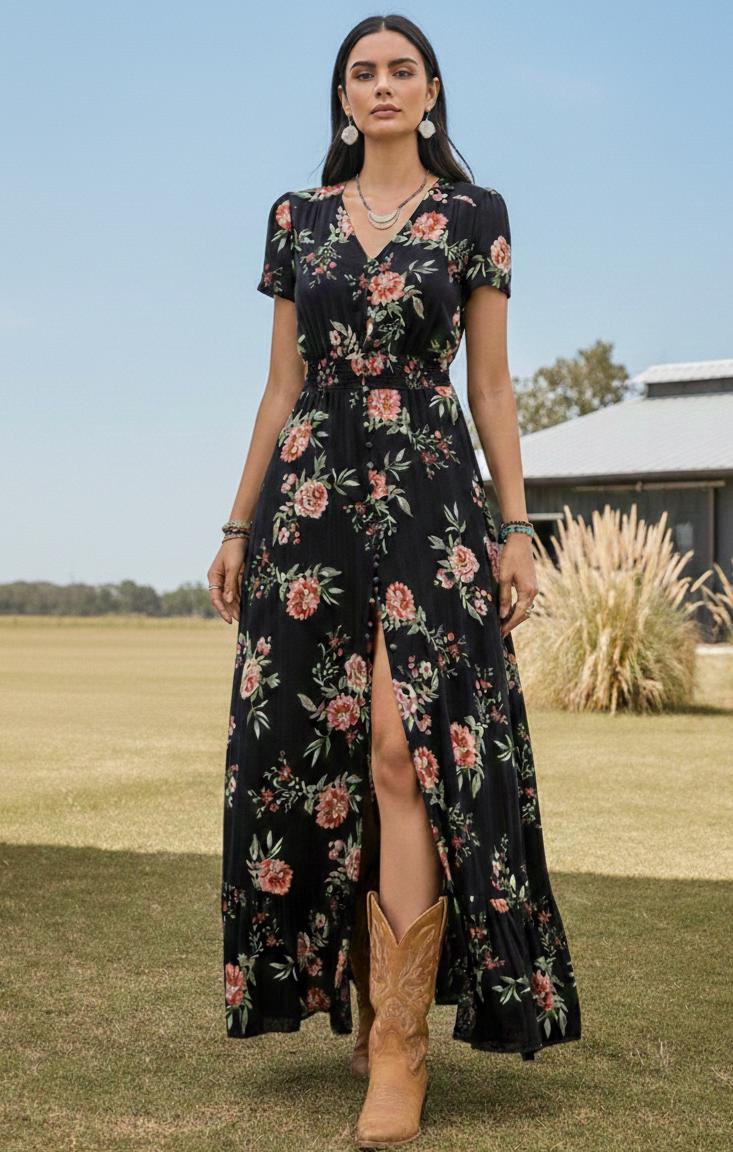 blue dress for baby girl Floor Length Mesh Wedding Guest Dress Mermaid Floral Long Sleeve High Neck with Flounce Hem main image 1