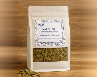 Ambunu-Trockenblätter 100 g | Sanftes und entwirrendes Shampoo auf Pflanzenbasis | Ceratotheca sesamoides | Für lockiges und krauses Haar