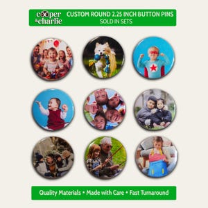 Runde 2,25 inch Button Pins