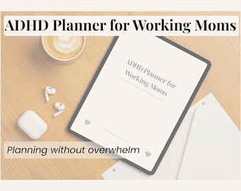 ADHD-planerare för arbetande mammor | Digital kalender för att minska överbelastning | Skonsam produktivitet