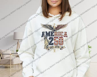 America 250 Design | Patriotic USA Quote | Independence Celebration Typography | 250th Anniversary USA