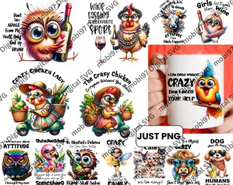 Funny PNG Bundle | Humorous Quote PNG Files | Sarcastic Saying Designs | Digital Download