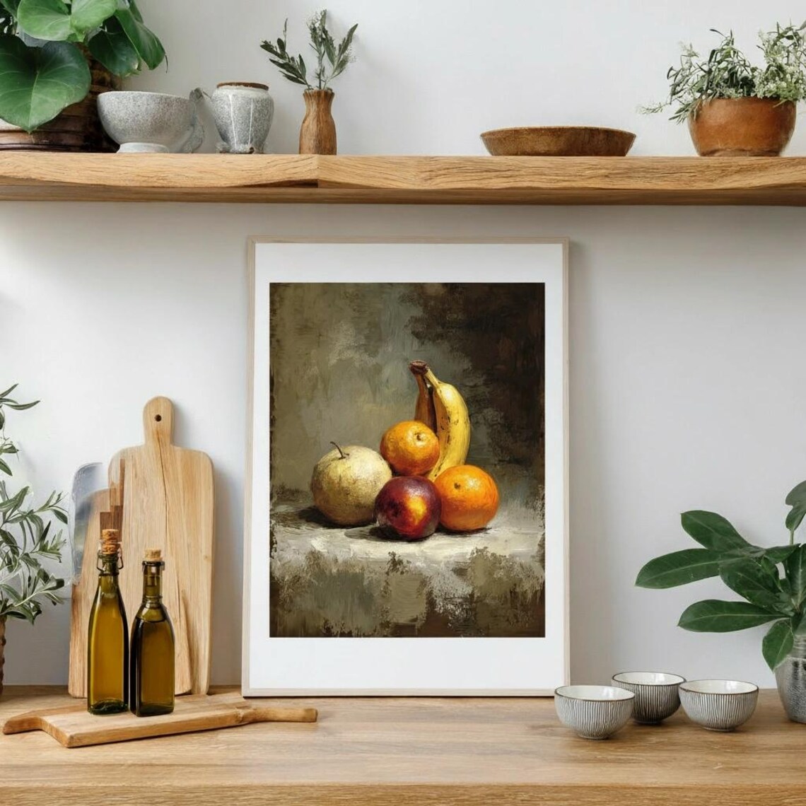 Fruit Still Life Painting, Classic Kitchen Art - Etsy