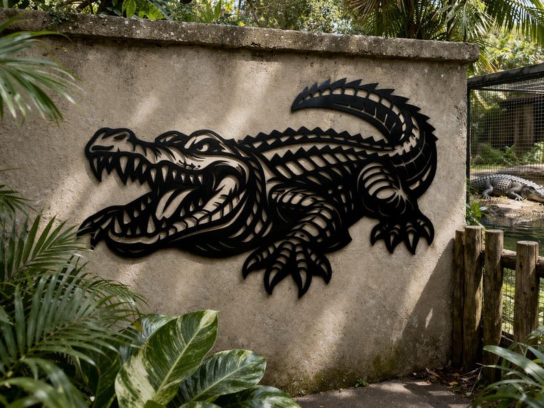 Alligator CNC Plasma Cut File | Dxf Svg Png | Metal Wall Art | Reptile ...