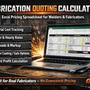 Fabrication Quoting Calculator UK | Welding Quote Template | Job Pricing Spreadsheet | Fab Shop Pricing