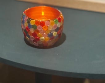 Portavelas tipo botón (multicolor)