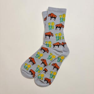Women&#39;s Cozy Buffalo Pattern Cotton Socks for Family Outfits