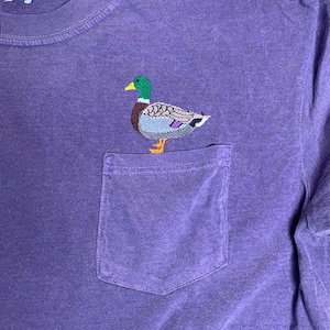 Embroidered Duck Cotton Pocket Shirt - Portion Of Proceeds Go To Saving The Ducks