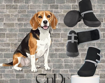 Waterproof Dog Boots, Anti-Slip Paw Protection, Medium to Large Dogs